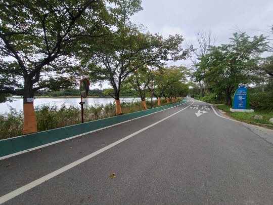 28일 오후 속초 영랑호 산책로가 최근 발생한 흉기피습 사건으로 대낮인데도 인적이 끊긴 모습이다. 영랑호 주변 산책로는 평일에도 많은 시민들이 찾아 걷기 운동을 하거나 자전거를 타는 곳이다. 연합뉴스